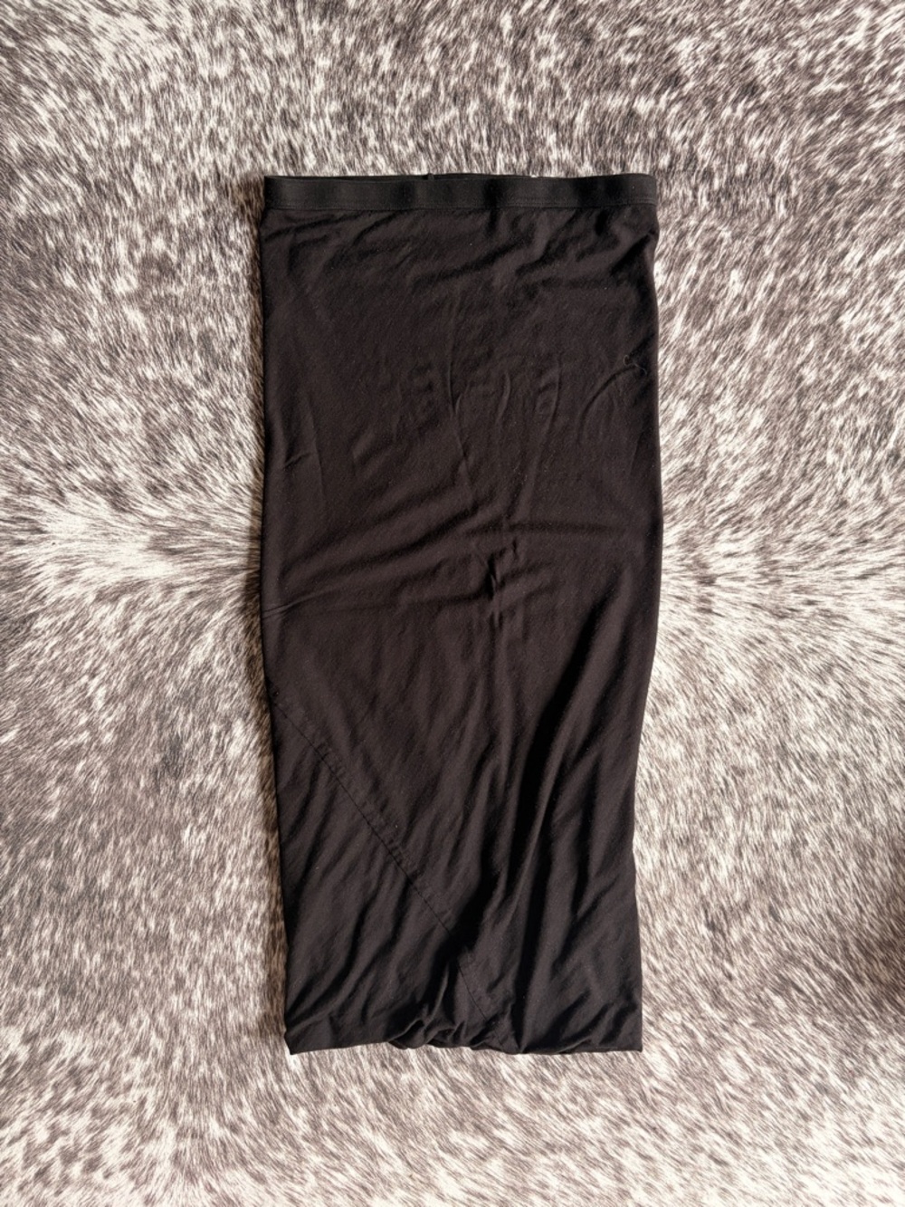 Rick Owens Lilies Black Pencil Midi Skirt